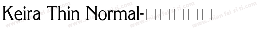 Keira Thin Normal字体转换